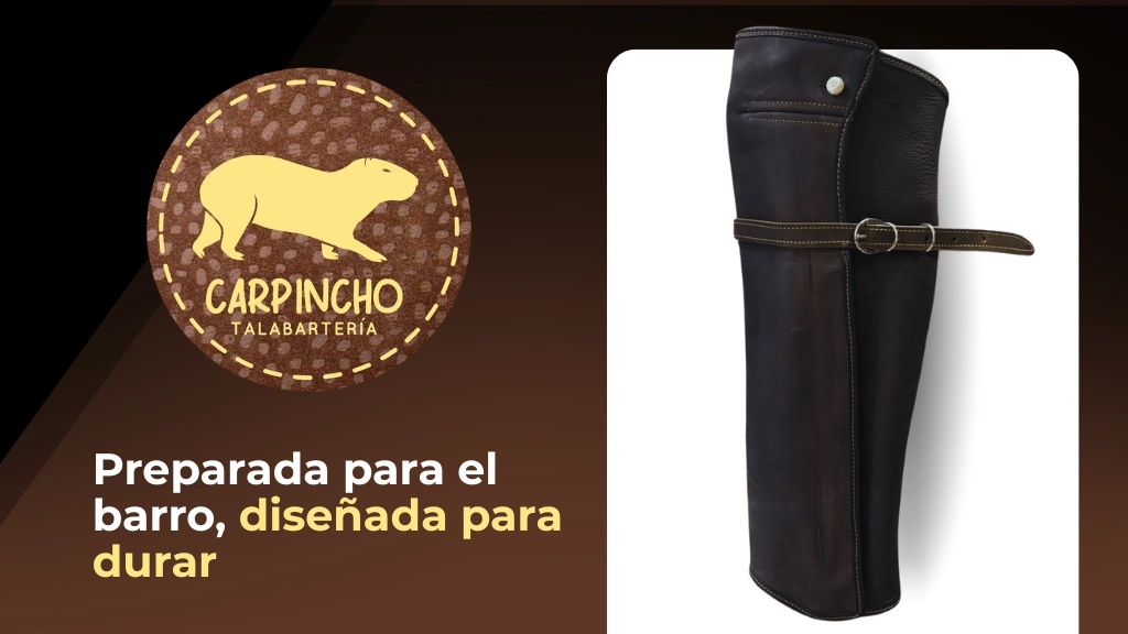 Protector de Canillera de Cuero Engrasado - Vista frontal