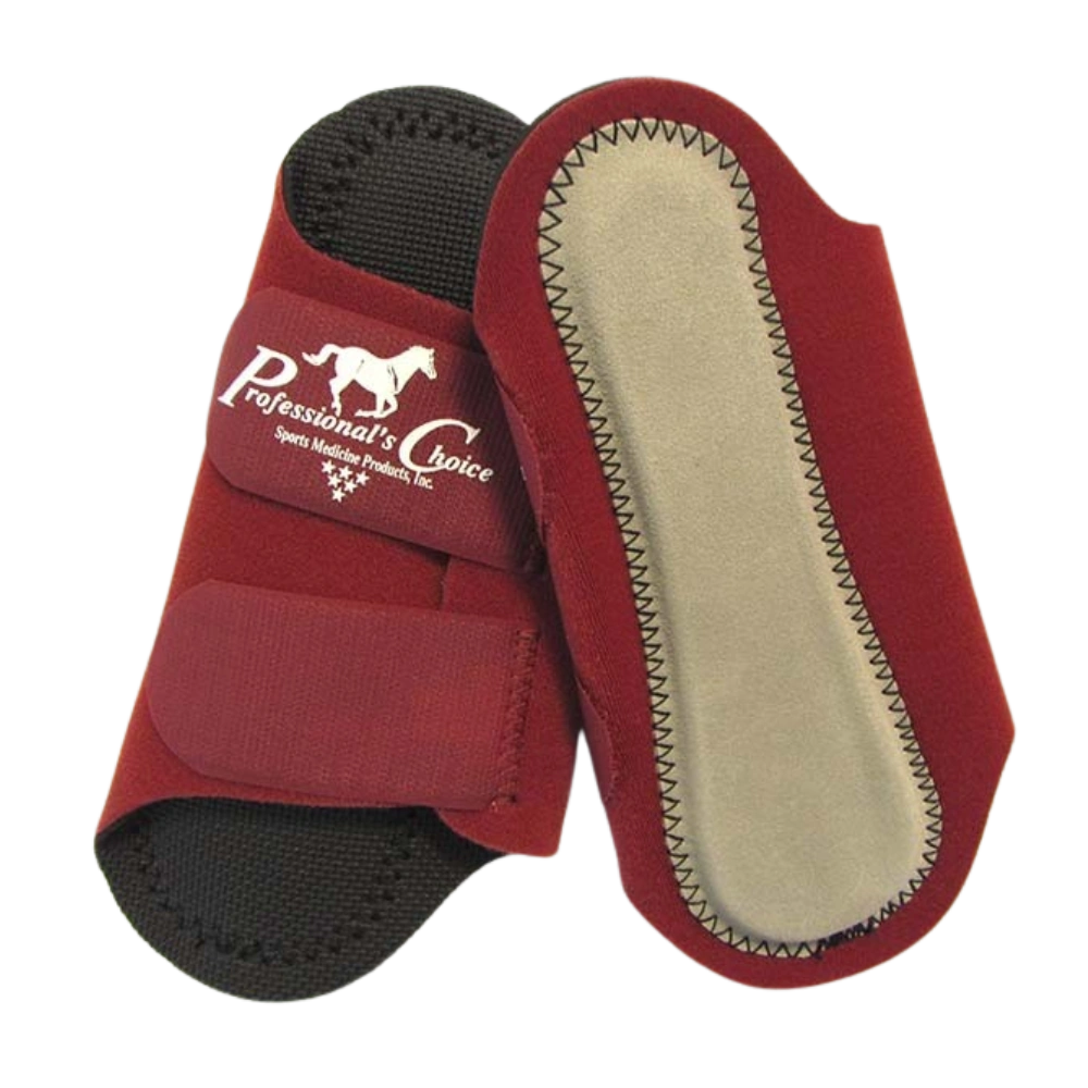 Canillera Profesional Americana color rojo para protección de caballos