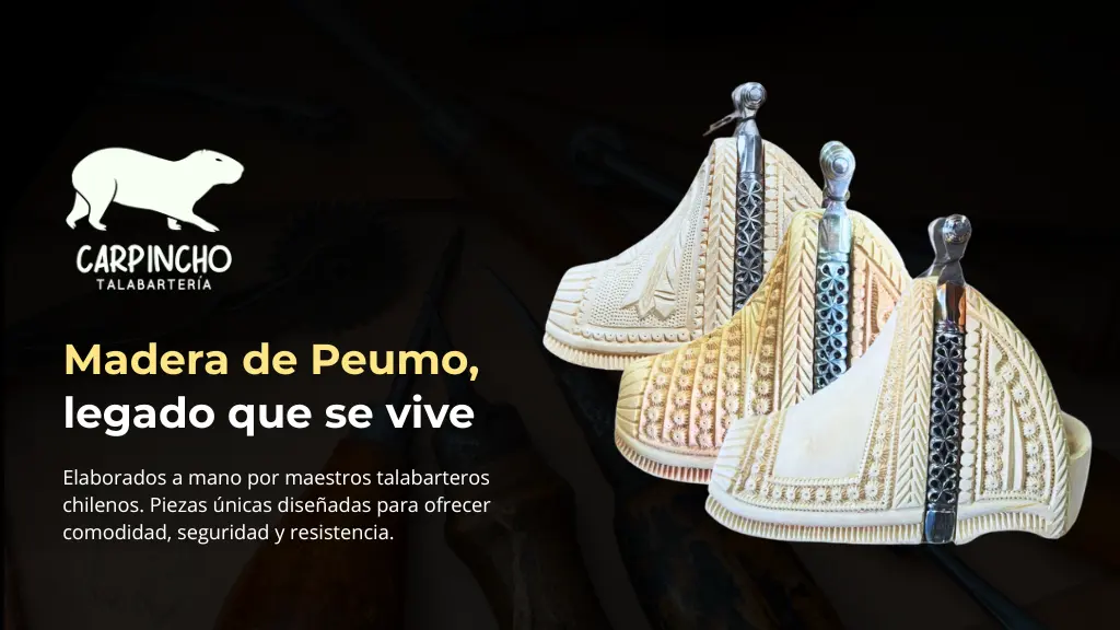 Estribo Doble Llanta de Madera de Peumo
