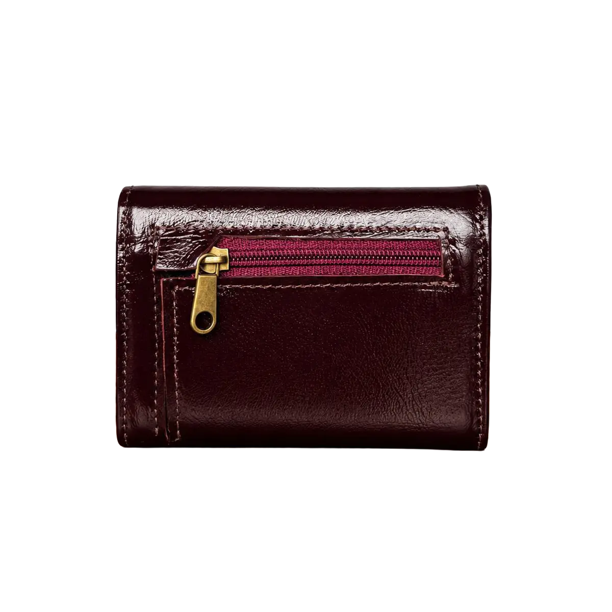 Billetera de Cuero Burdeo para Mujer - Imagen 2