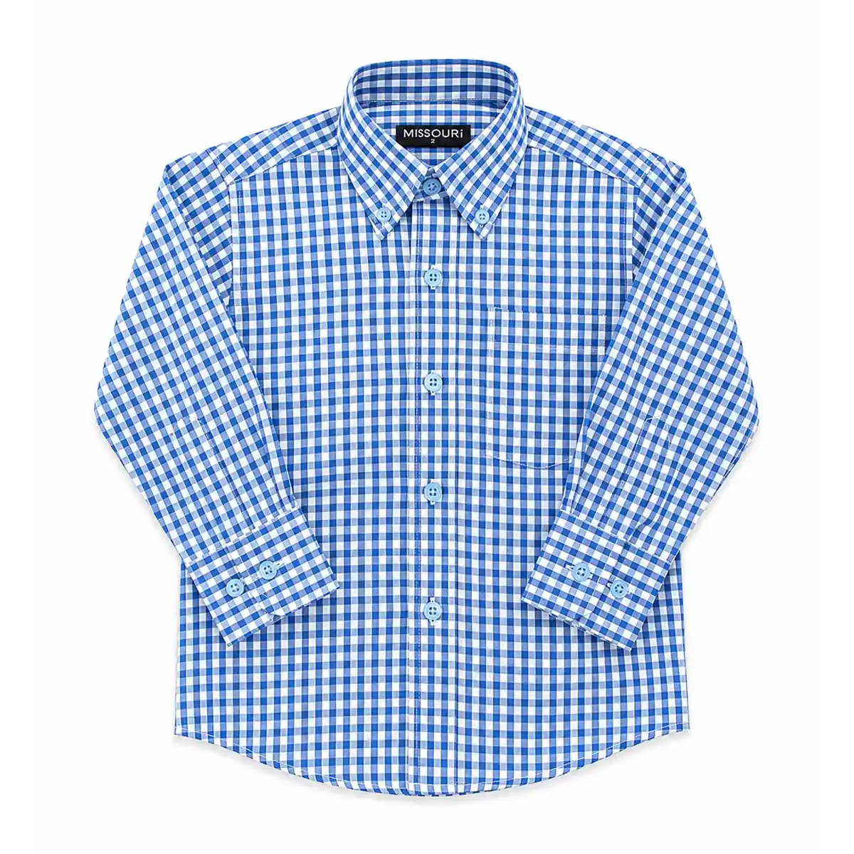 Camisa Missouri azul de cuadros clásicos. El Carpincho