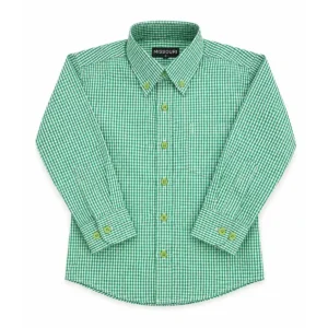 Camisa Missouri de microcuadros verde y blanco