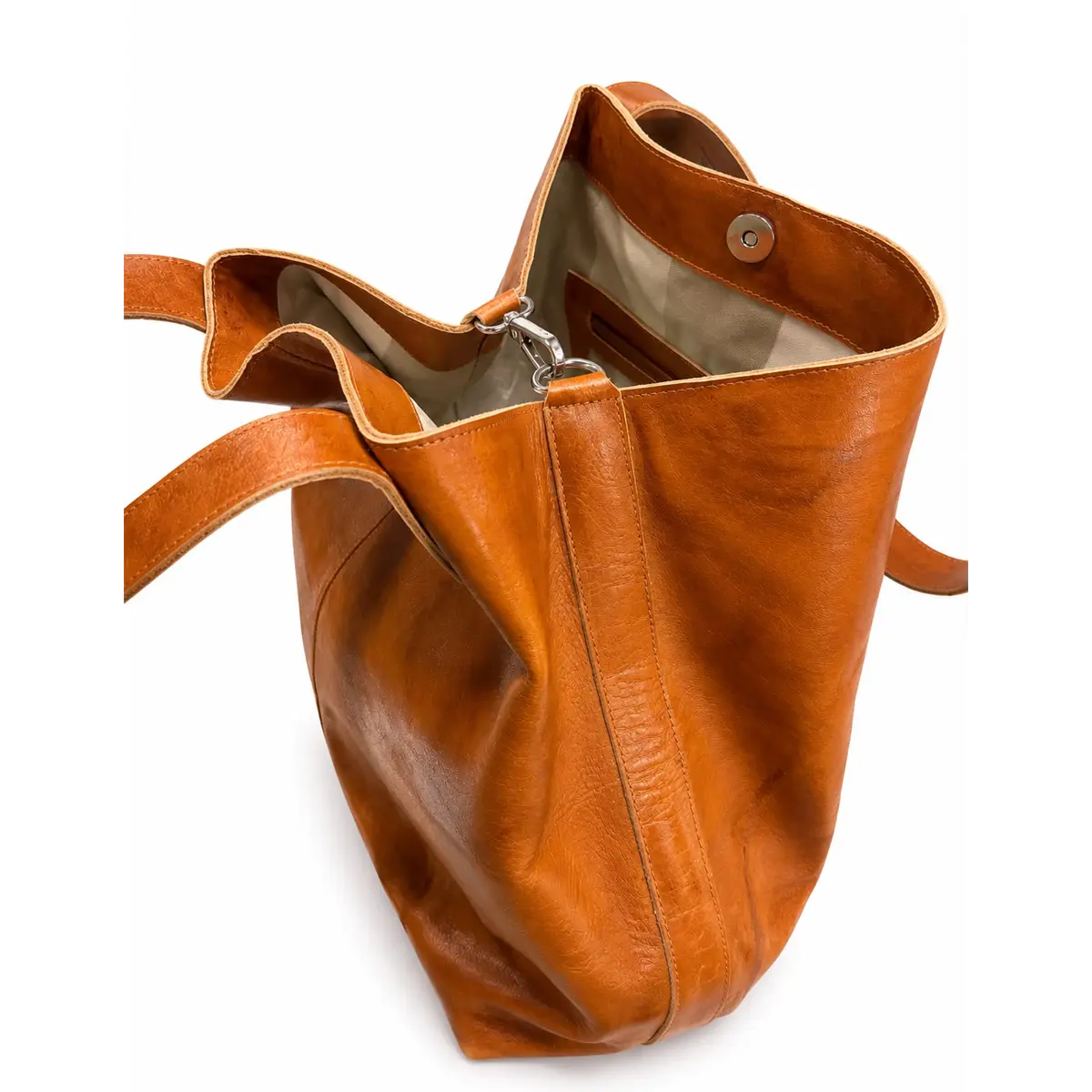 Bolso Tote de Cuero Color Suela – Diseño 2 en 1 - Imagen 4